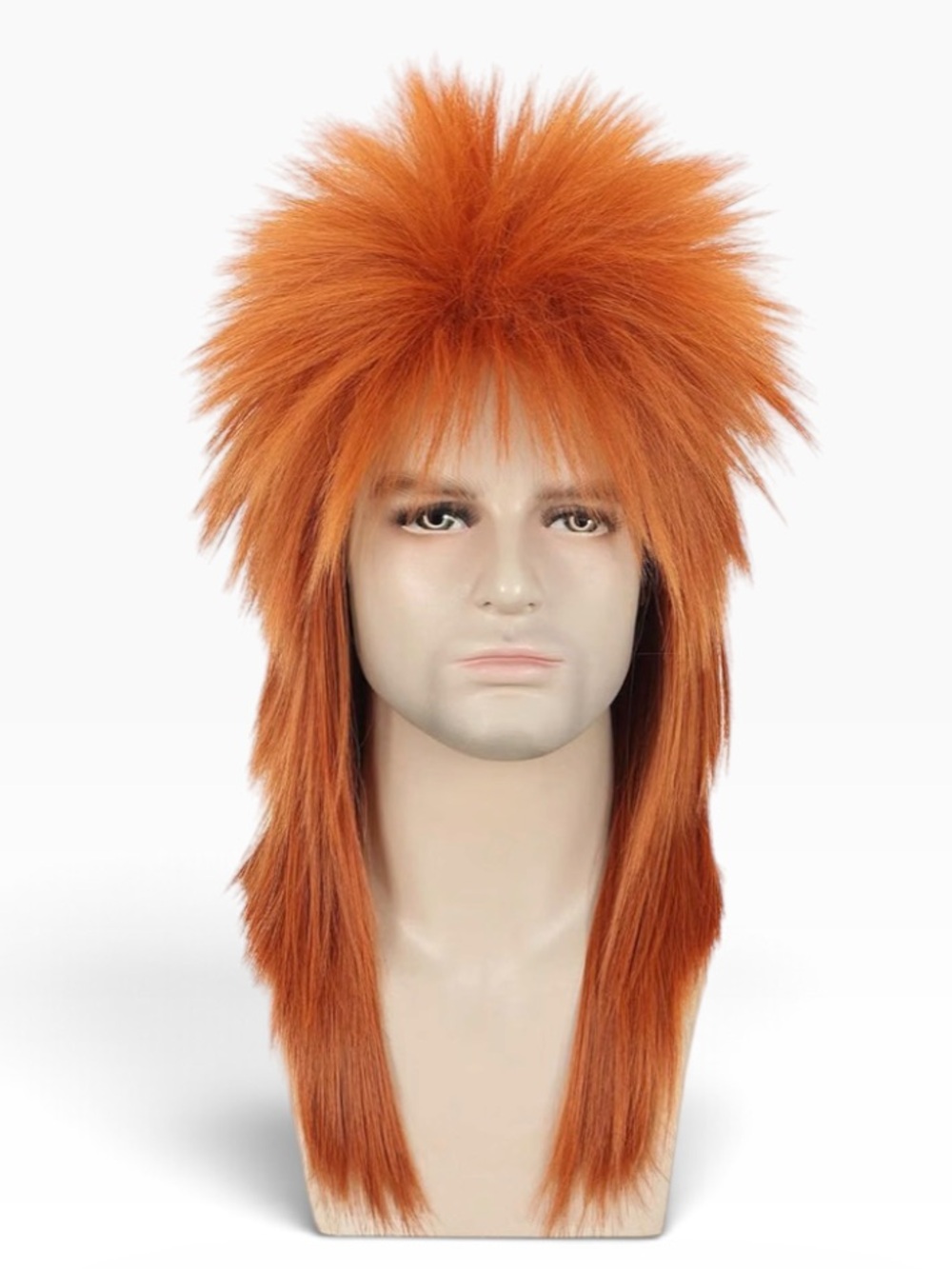NWT Mullet Shag Layered Spiked Wig Punk Rocker Hair Metal Costume Halloween Wig